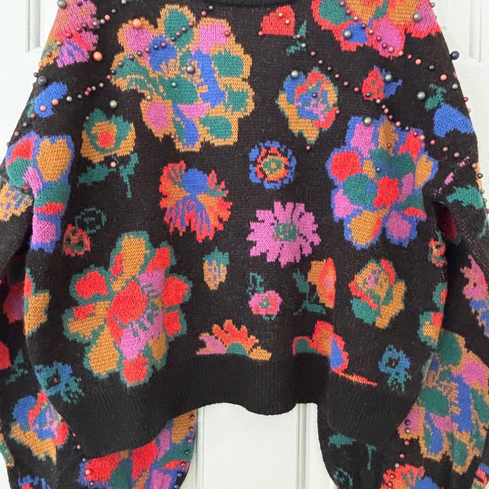 Farm Rio Beaded Sweater